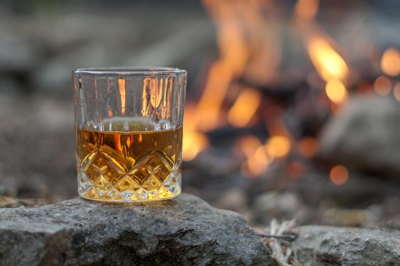 A single malt pour of whisky from the Loch Lomond Distillery