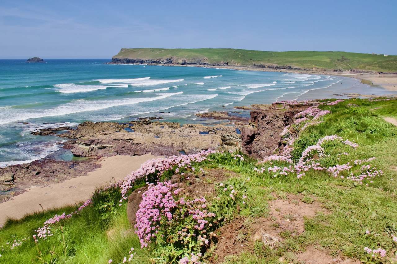 The Walk to Polzeath Beach from the St Moritz Hotle in Trebetherick, Cornwall